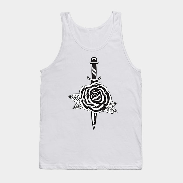 Rosa Dagger (Printed on back) Tank Top by JosanDSGN